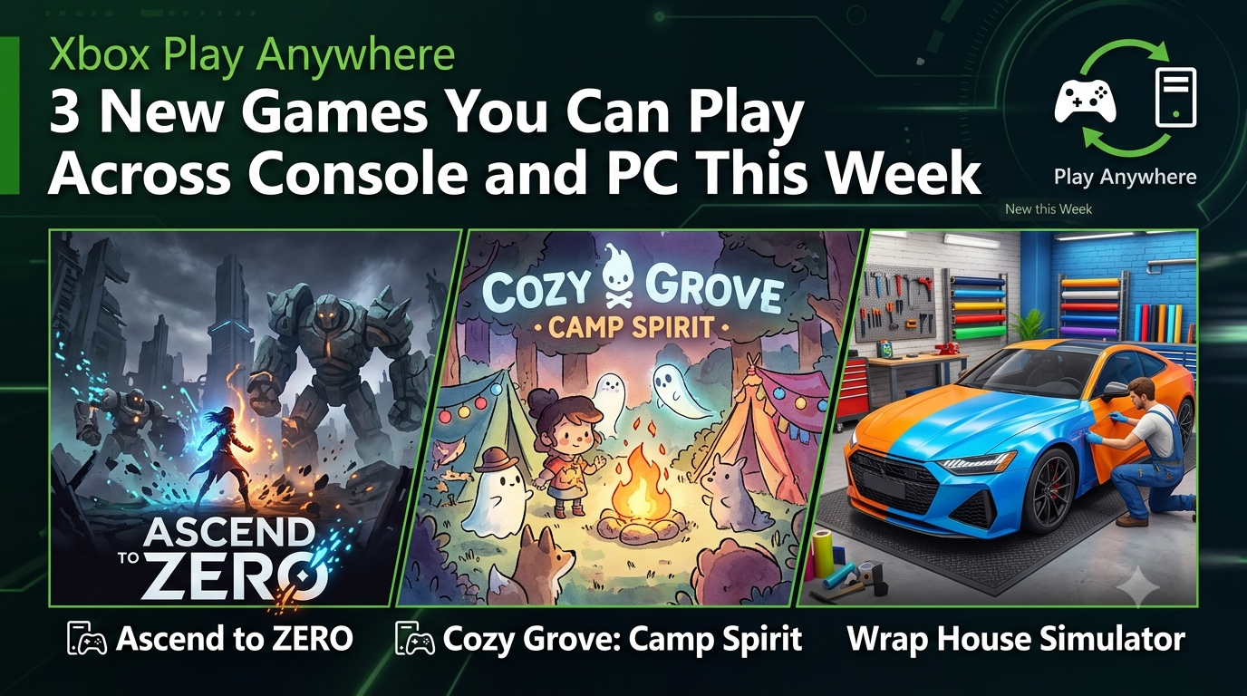 Xbox Play Anywhere: 3 New Games You Can Play Across Console and PC This Week